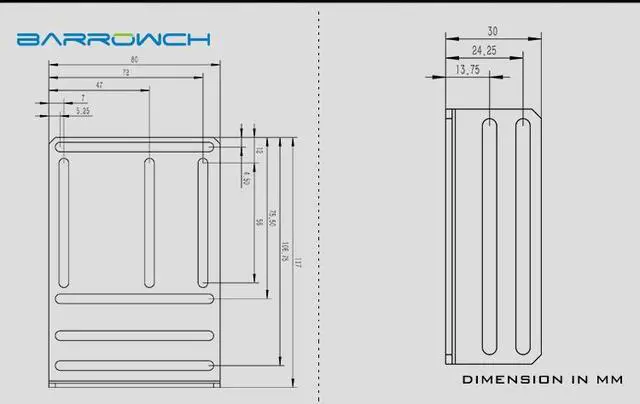 Alt view image 2 of 7 - Barrowch Box Fish Reservoir Mounting Bracket (FBREFR-01)