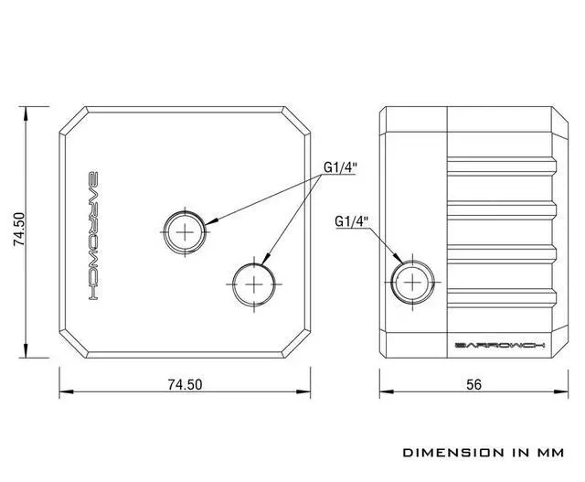 Alt view image 2 of 4 - Barrowch DDC ARGB Pump Top Enclosure - Black (FBDCHK)
