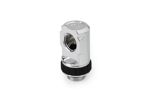 Alt view image 2 of 7 - Alphacool Apex Grip 90° G1/4 Rotary Adapter Fitting - Chrome - 4 Pack (14933)