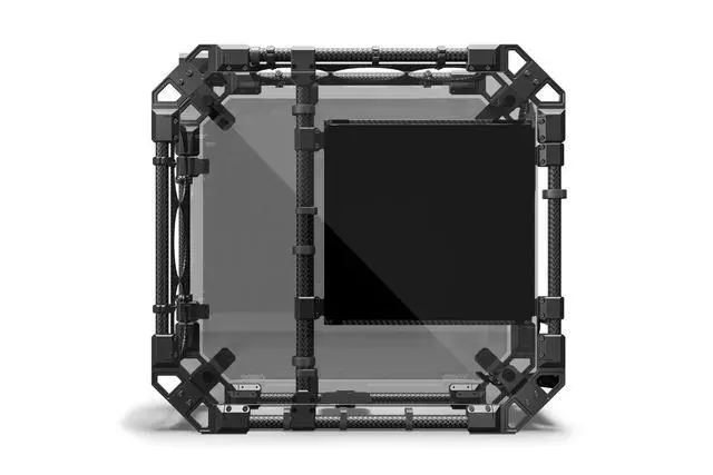 Alt view image 2 of 7 - Alphacool Apex Skeleton Carbon Case (14593)
