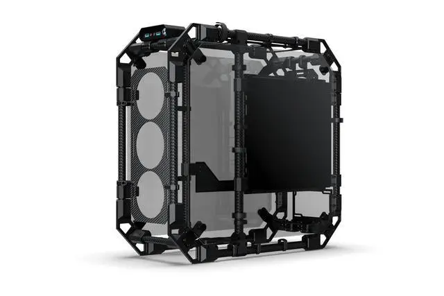 Alt view image 3 of 7 - Alphacool Apex Skeleton Carbon Case (14593)