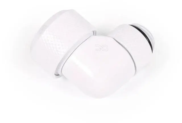 Alt view image 3 of 7 - Alphacool Eiszapfen 13mm HardTube Compression Fitting 90° Rotatable G1/4 - White (17620)