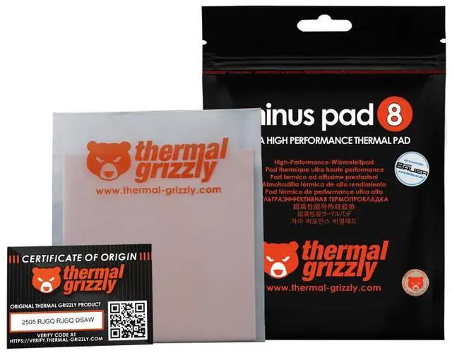Alt view image 7 of 7 - Thermal Grizzly Minus Pad 8 - 100x 100x 0.5 mm - 2 pcs, Pink (TG-MP8-100-100-05-2R)