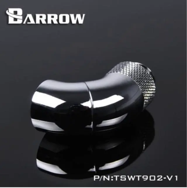 Alt view image 3 of 4 - Barrow G1/4" 90 Degree Male to Female Dual Rotary Snake Adaptor - Silver (TSWT902-V1-Silver)