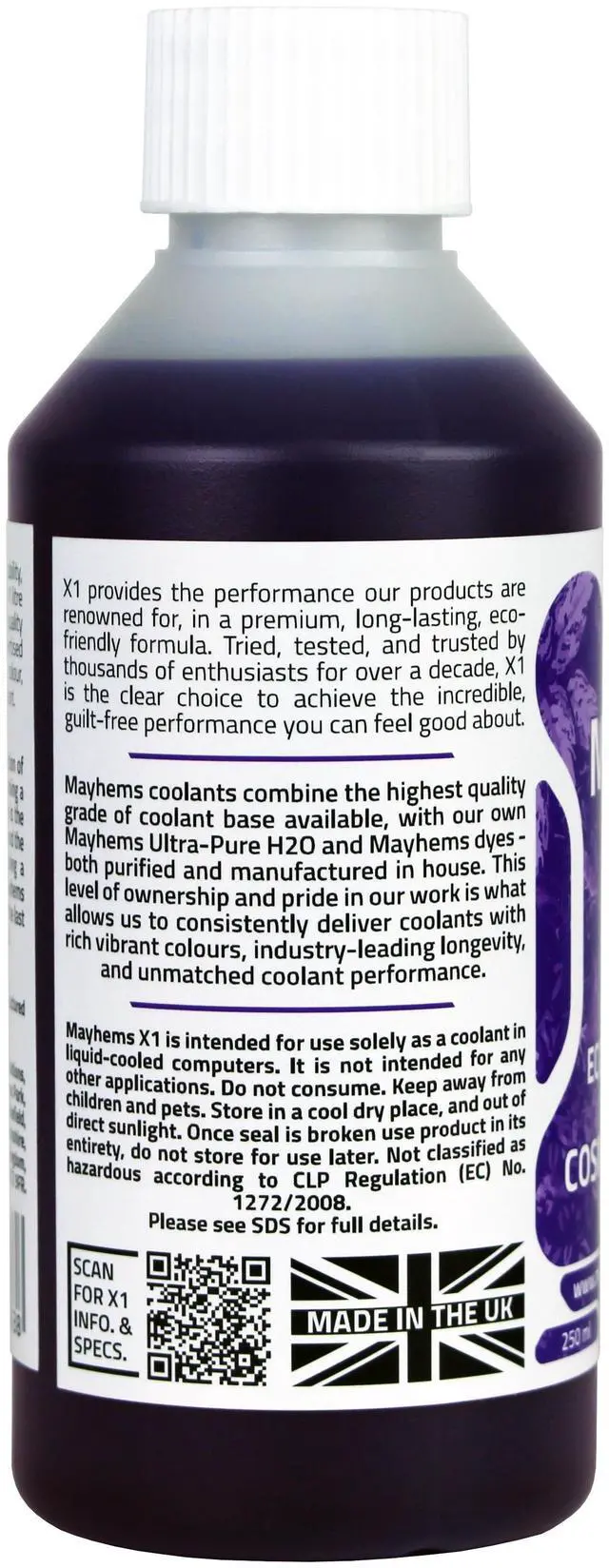 Alt view image 6 of 9 - Mayhems X1 Eco PC Coolant Concentrate, 250mL, UV Purple