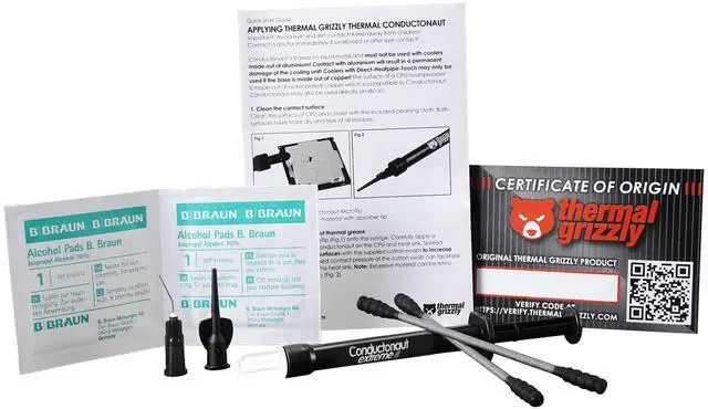 Alt view image 12 of 14 - Thermal Grizzly Conductonaut Extreme - 1 Gram - Ultra High Performance Liquid Metal Compound Thermal Paste - for Maximum Thermal Conductivity While Overclocking CPU/GPU/PS4/PS5/Xbox Made in Germany
