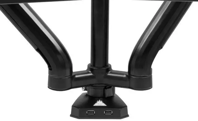 Alt view image 5 of 7 - Phobya Dual monitor arm with gas spring - 17"-34" monitor incl. 2x3.0 USB hub (AEMNT00057A)