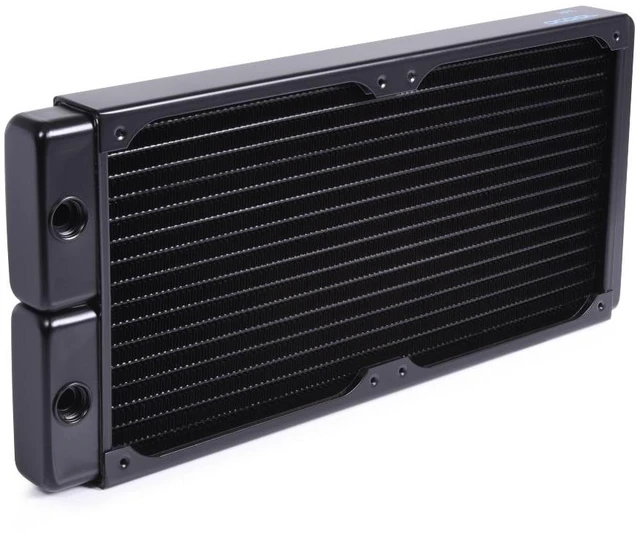 Alt view image 4 of 14 - Alphacool NexXxoS HPE-30 Full Copper 280mm Radiator, 140mm, G1/4, 30mm, Black (14378)