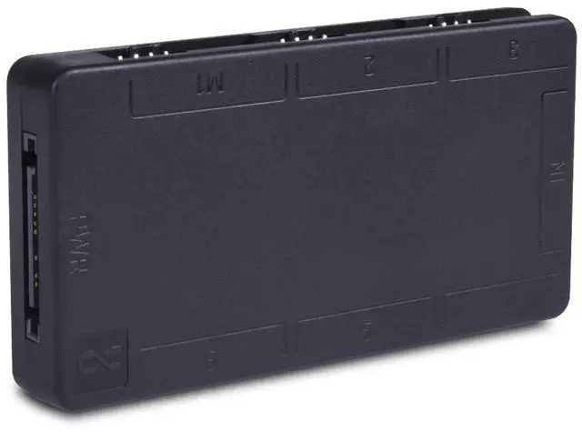 Alt view image 2 of 7 - Alphacool Core 6x 4-Pin PWM/DRGB Splitter with SATA Power Connector (25668)