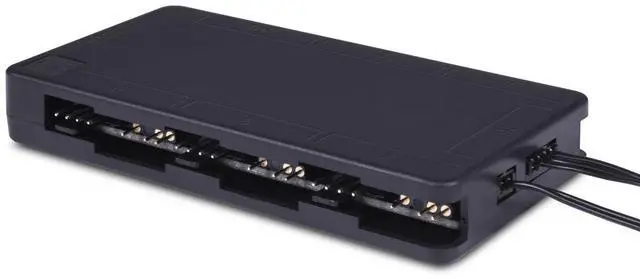 Alt view image 4 of 7 - Alphacool Core 6x 4-Pin PWM/DRGB Splitter with SATA Power Connector (25668)