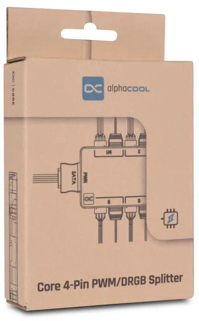 Alt view image 7 of 7 - Alphacool Core 6x 4-Pin PWM/DRGB Splitter with SATA Power Connector (25668)