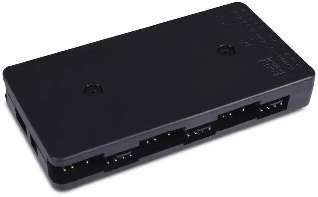 Alt view image 3 of 7 - Alphacool Core 6x 4-Pin PWM/DRGB Splitter with SATA Power Connector (25668)