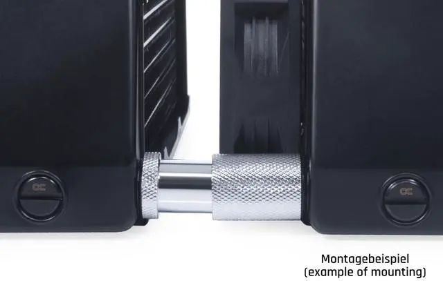 Alt view image 3 of 8 - Alphacool ES D-Plug 25.5mm G1/4 Male to Male Resizable Fitting - Deep Black (17580)