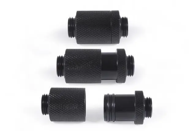 Alt view image 5 of 8 - Alphacool ES D-Plug 25.5mm G1/4 Male to Male Resizable Fitting - Deep Black (17580)