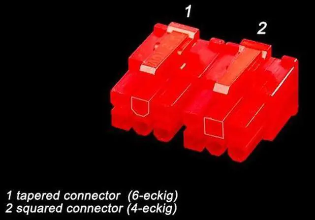 Alt view image 6 of 7 - Phobya 6-pin VGA Connector (Ver. 1) (incl. pins) - 2ct | Male (82379)