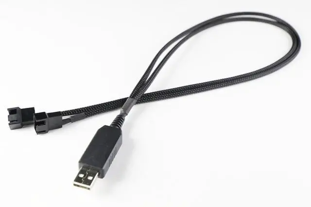 Alt view image 4 of 4 - Darkside USB Mini-Transformer to 12v Dual Fan Adapter Cable (DS-1044)