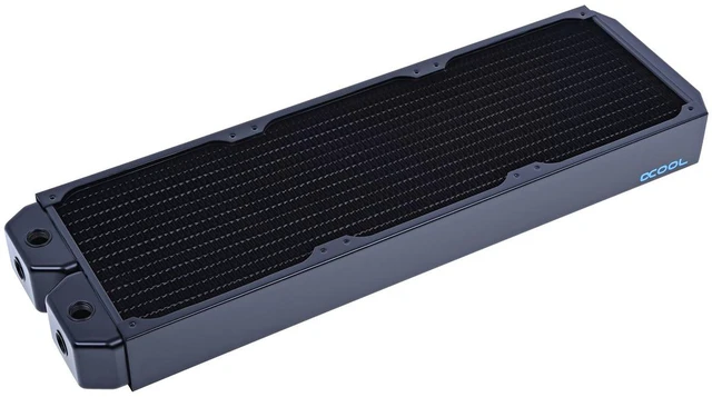Alt view image 19 of 20 - Alphacool NexXxos XT45 Full Copper Radiator 420, 140mm x 3, Triple Fan, Black