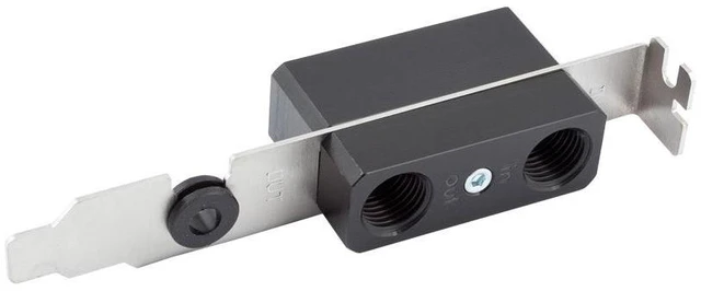 Alt view image 4 of 5 - Aquacomputer Slot Cover with 2x G1/4" Ports