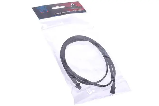 Alt view image 4 of 4 - Phobya 3-Pin Fan Extension - 90cm | Black (81133)