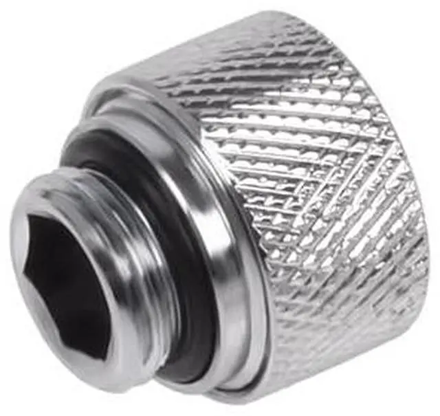 Alt view image 6 of 7 - Alphacool Eiszapfen 12mm HardTube Compression Fitting G1/4 - Knurled - Chrome (17283)