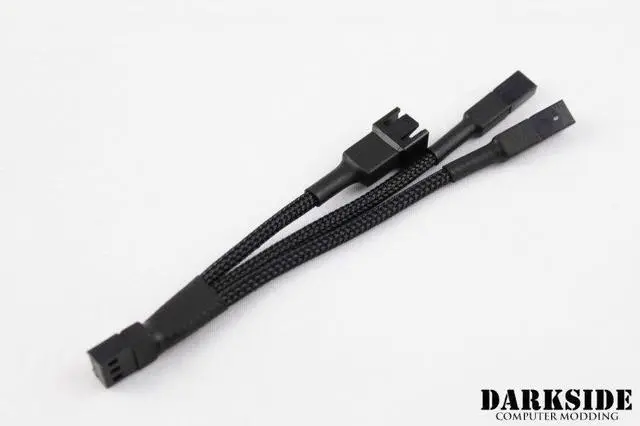 Alt view image 5 of 5 - DarkSide CONNECT Pass-Through Y-Cable | 4" | 3-Pin - Type 4s (DS-0367)