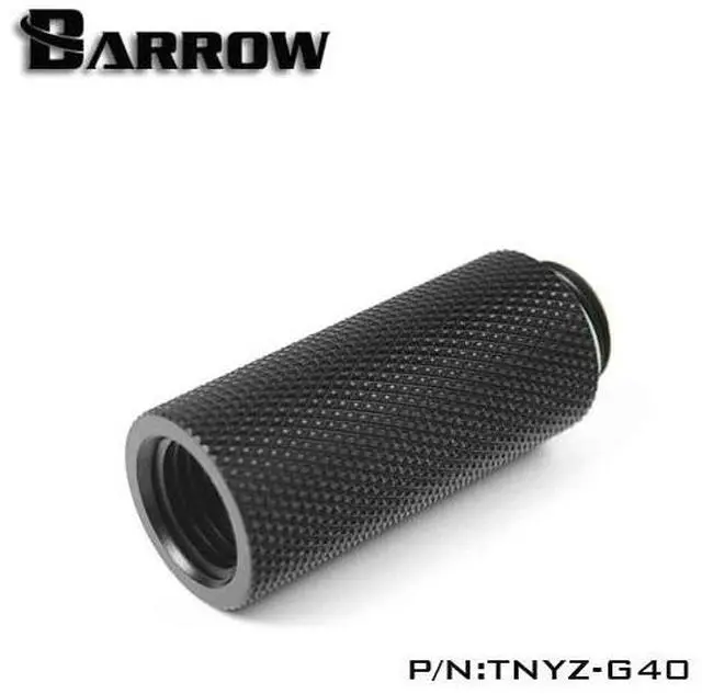 Alt view image 6 of 6 - Barrow G1/4" Male to Female Extender Fitting, 40mm, Black (TNYZ-G40-Black)