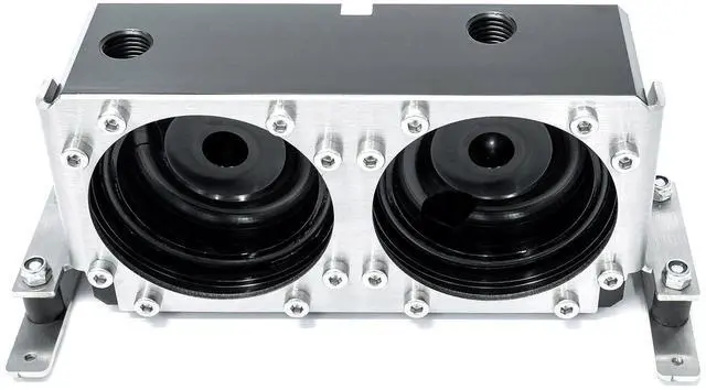 Alt view image 7 of 7 - Watercool D5-DUALTOP Industrial Line Pump Top (31031)