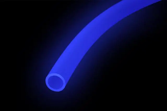 Alt view image 7 of 8 - Alphacool Alphatube HF Tubing 10mm ID, 13mm OD (3/8" ID, 1/2" OD), 1 meter, UV Blue, 13/10mm, PVC (1013846)