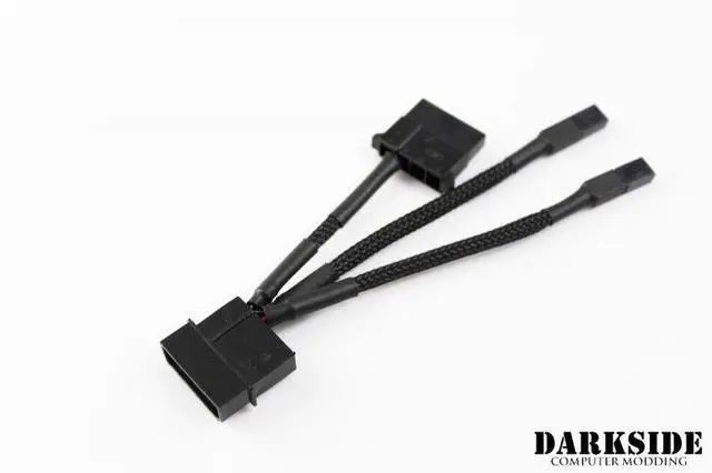 Alt view image 5 of 6 - DarkSide CONNECT Pass-Through Y-Cable | 4" | 4-Pin Molex - Type 8s (DS-0375)