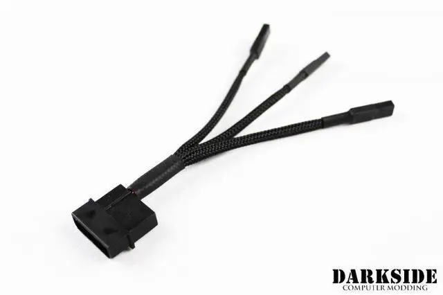 Alt view image 4 of 5 - DarkSide CONNECT 3-Way Cable | 4" | 4-Pin Molex - Type 11s (DS-0395)