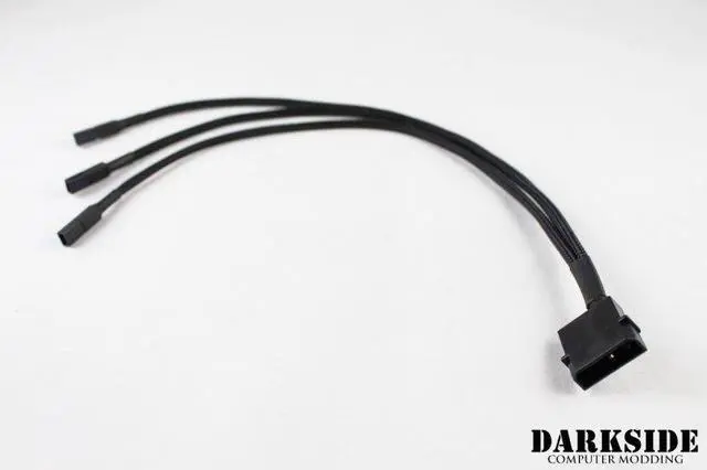 Alt view image 6 of 6 - DarkSide CONNECT 3-Way Cable | 12" | 4-Pin Molex - Type 11 (DS-0396)