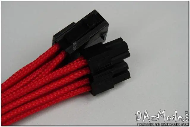 Alt view image 5 of 6 - Darkside 4+4 EPS 12" (30cm) HSL Single Braid Extension Cable - Red UV (DS-0073)