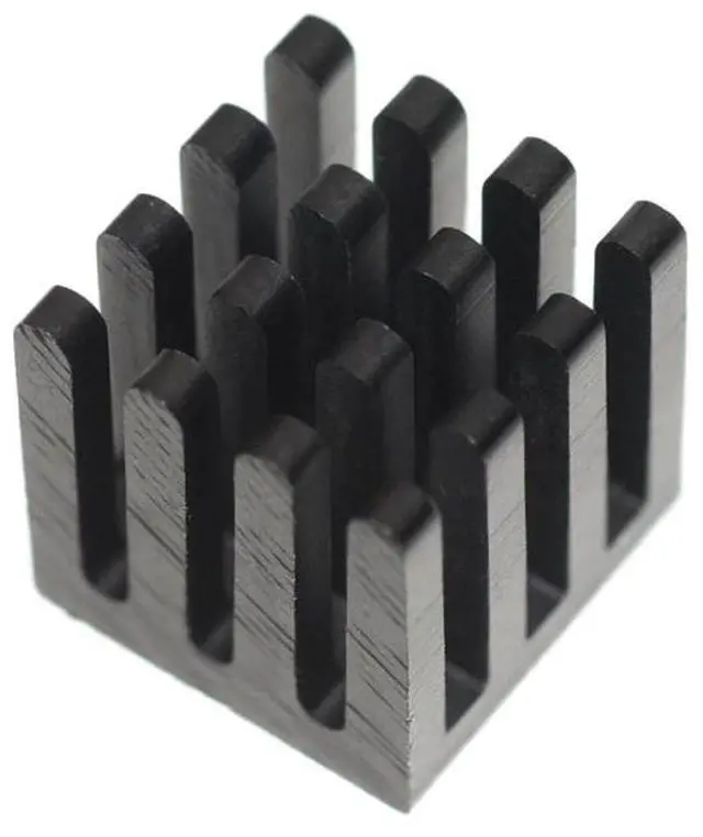 Alt view image 2 of 2 - Black Chipset Heatsink - 10mm x 10mm x 10mm (CSHS-10)