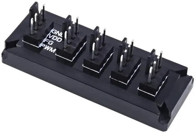 Alt view image 8 of 10 - Phobya 4-Pin PWM to 4x 4-Pin Fan Splitter PCB