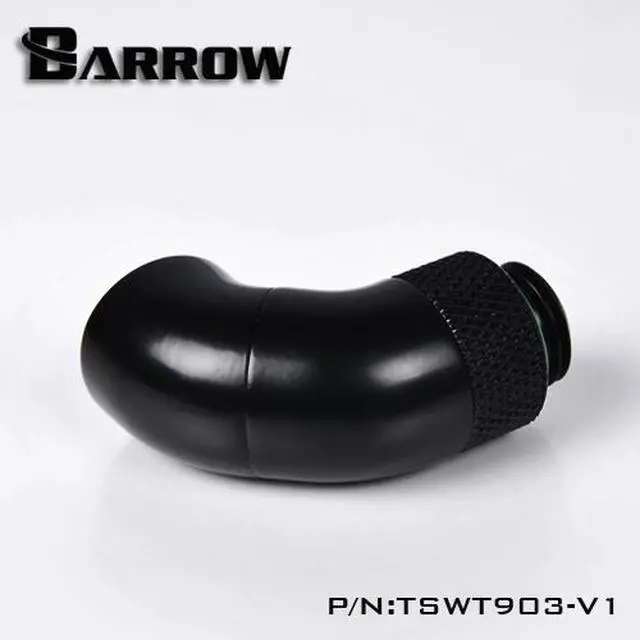 Alt view image 6 of 6 - Barrow G1/4" 90 Degree Male to Female Dual Rotary Snake Adaptor - Black (TSWT902-V1)