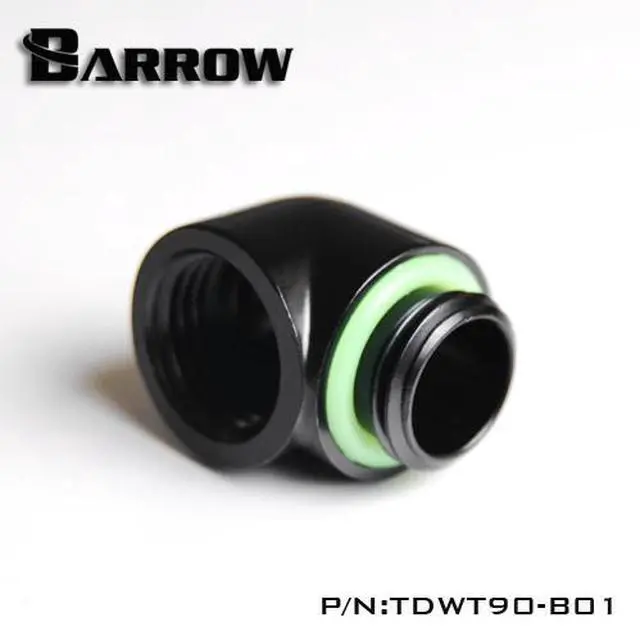 Alt view image 4 of 5 - Barrow G1/4" 90 Degree Male to Female Angled Adaptor Fitting - Black (TDWT90-B01)