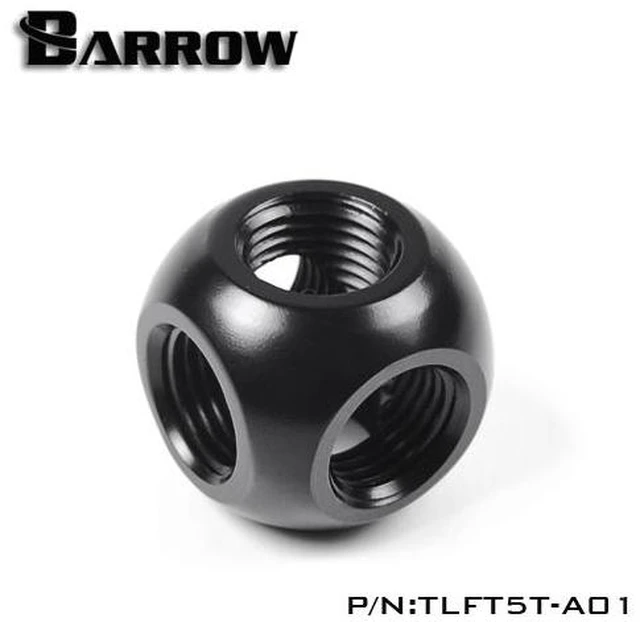 Alt view image 7 of 8 - Barrow G1/4" 5-way Ball Fitting, Black (TLFT5T-A01)
