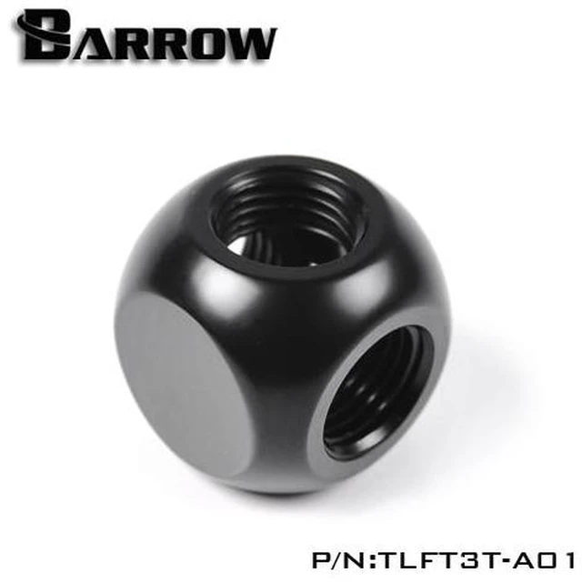 Alt view image 7 of 8 - Barrow G1/4" 3-way Ball Fitting, Black (TLFT3T-A01)