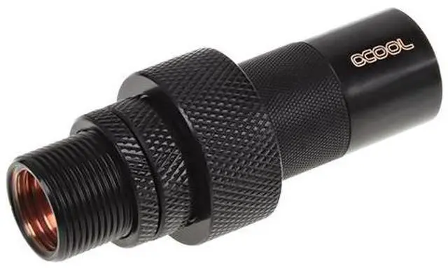 Alt view image 5 of 6 - Alphacool HF G1/4" Quick Release Fitting with Bulkhead, Deep Black