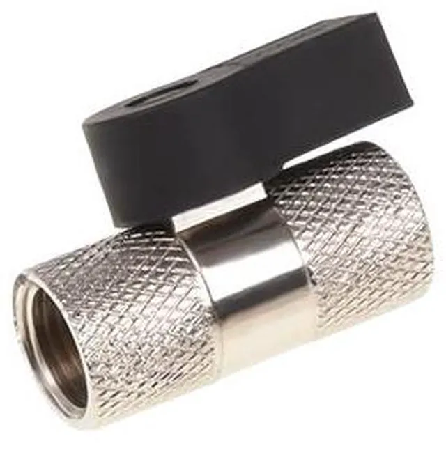Alt view image 9 of 12 - Alphacool G1/4" 2-way Ball Valve, Chrome Fitting (17353)