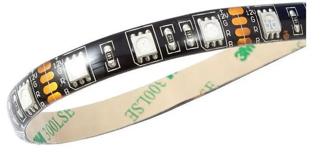 Alt view image 2 of 2 - Aquacomputer RGB LED Strip IP65 - 25cm - Black (53193)