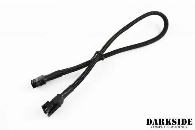 Alt view image 4 of 5 - Darkside 12" (30cm) RGB Extension M/F Cable - Jet Black (DS-0502)