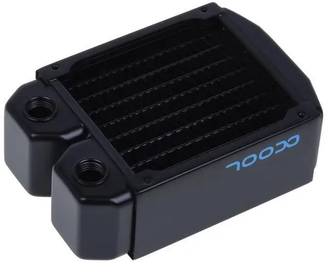 Alt view image 8 of 8 - Alphacool NexXxos XT45 Full Copper Radiator 92, 92mm x 1, Single Fan, Black, G1/4, 45mm (14226)