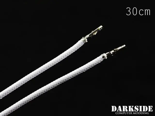 Alt view image 2 of 2 - Darkside 12" (30cm) Female-Female Pre-Sleeved ATX and PCI-E Wire â White (DS-0646)