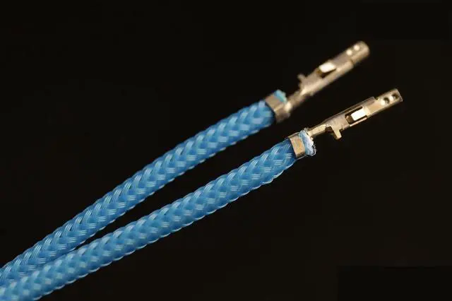 Alt view image 2 of 2 - Darkside 17.5" (45cm) Female-Female Pre-Sleeved ATX and PCI-E Wire â Aqua Blue (DS-0688)