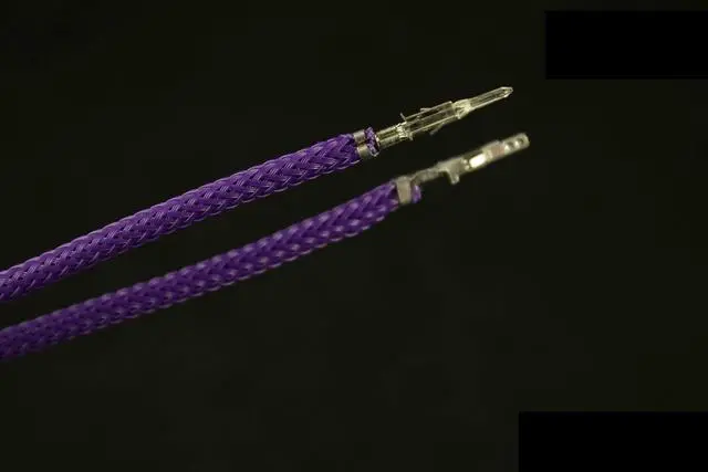 Alt view image 2 of 2 - Darkside 17.5" (45cm) Male-Female Pre-Sleeved ATX and PCI-E Wire â Purple (DS-1103)