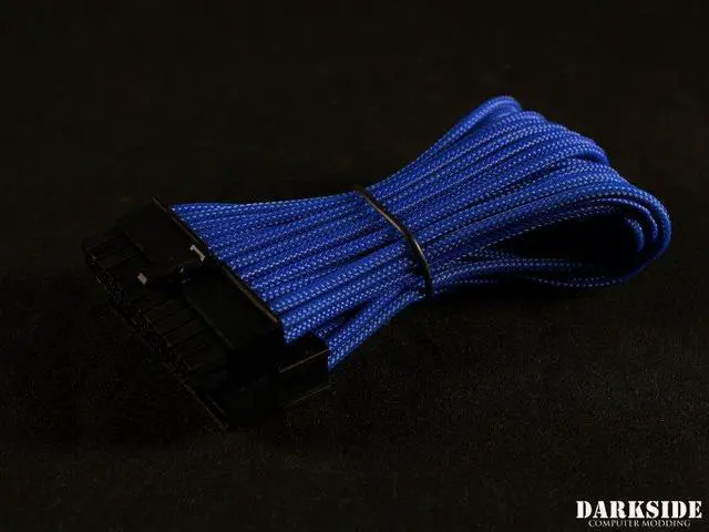 Alt view image 5 of 6 - Darkside 24-Pin ITX 7" (20cm) HSL Single Braid Extension Cable - Blue (DS-0635)