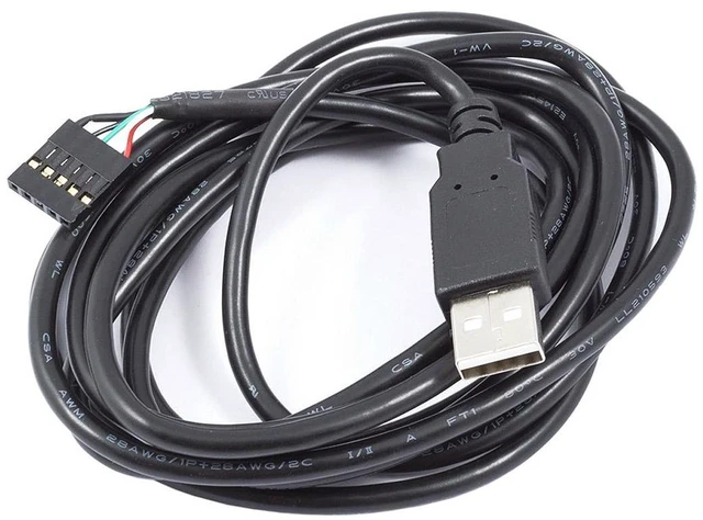 Alt view image 2 of 2 - Aquacomputer USB Cable A-plug to 5 pin Female Connector, 200 cm (53210)