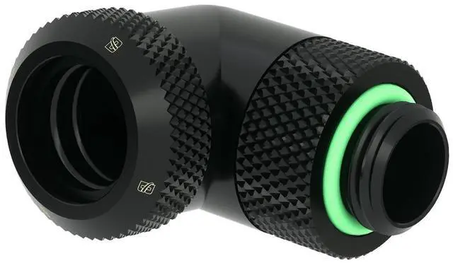 Alt view image 3 of 4 - Barrow G1/4" 90 Degree Rotary Multi-Link Adapter - 14mm OD Rigid Tube - Black (TWT90KND-K14)