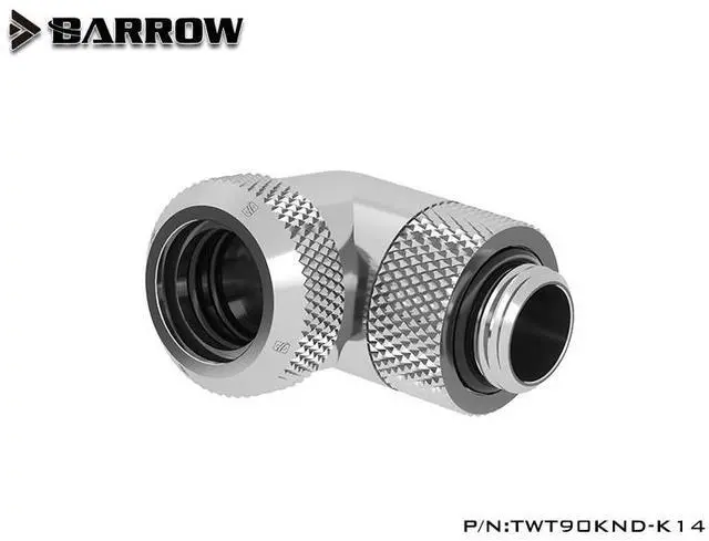 Alt view image 6 of 7 - Barrow G1/4" to 14mm Multi-Link Fitting, 90 Degree Rotary, Silver Shiny